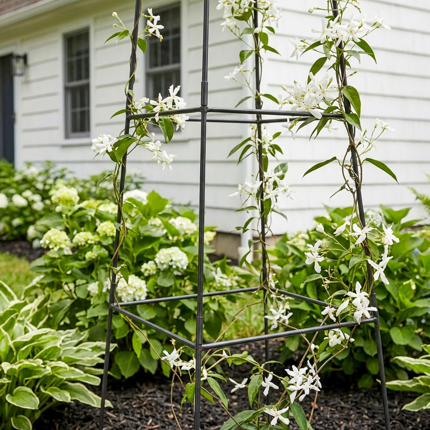 Achla Minar Pylon II 87in Wrought Iron Plant Trellis | Graphite Powdercoat | Garden Entryway & Vegetable Bed | 21.75 x 21.75 x 87 in | Model PYL-22