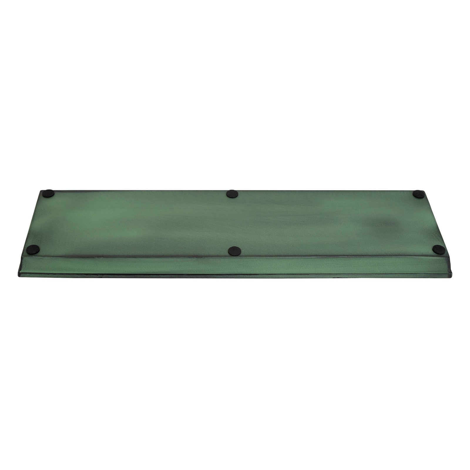 Achla Small Green Flower Box Tray Pack of 2 Galvanized Steel Planter Tray | Green Patina | Windowsill & Tabletop | 22 x 6 x 1 in | Model TR-C-08-2