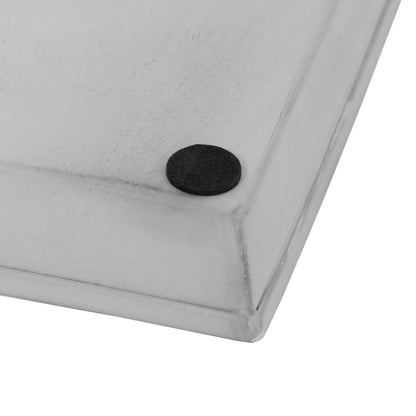 Achla Small Cape Cod White Flower Box Tray, Pack of 2 | Galvanized Steel Planter Tray | Indoor & Outdoor Plant Drip Tray | 22 x 6 x 1 in | Model TR-C-08W-2