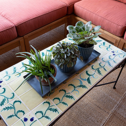 Achla Medium Nantucket Blue Flower Box Tray, Pack of 2 | Galvanized Steel Planter Tray | Indoor & Outdoor Plant Drip Tray | Model TR-C-20NB-2