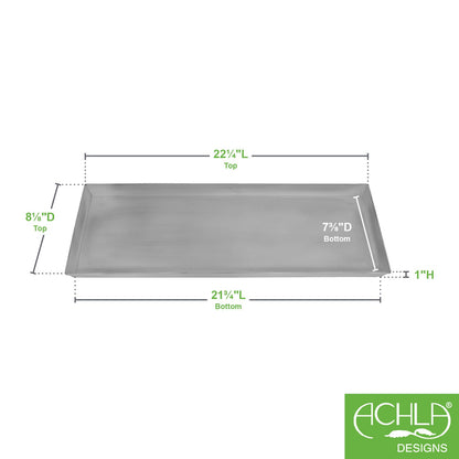 Achla Medium Cape Cod White Flower Box Tray, Pack of 2 | Galvanized Steel Planter Tray | Indoor & Outdoor Plant Drip Tray | Model TR-C-20W-2