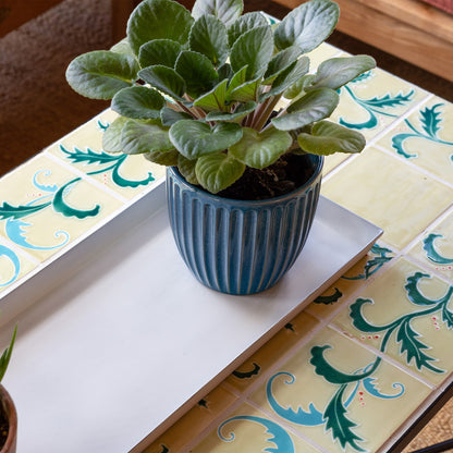 Achla Medium Cape Cod White Flower Box Tray, Pack of 2 | Galvanized Steel Planter Tray | Indoor & Outdoor Plant Drip Tray | Model TR-C-20W-2