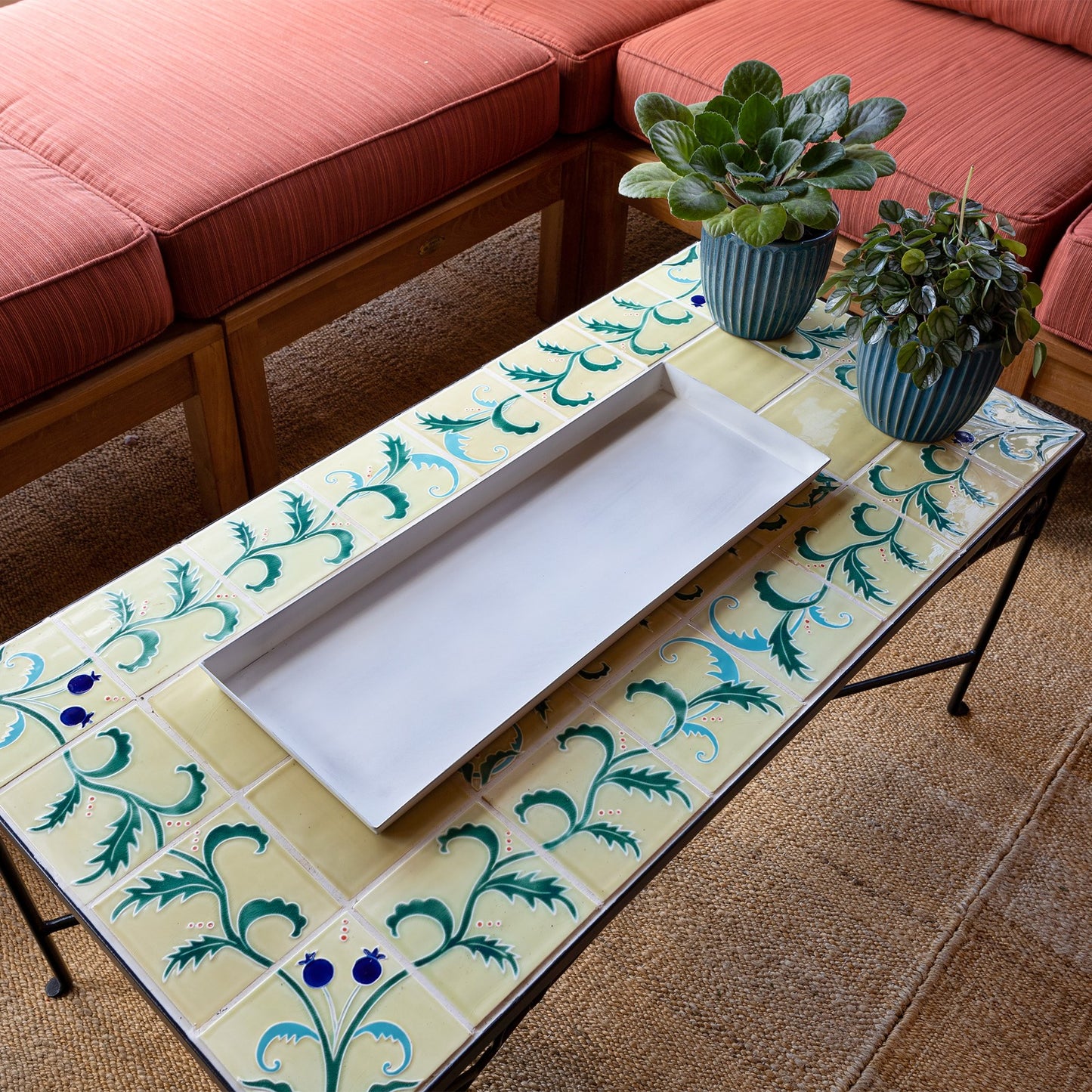 Achla Medium Cape Cod White Flower Box Tray, Pack of 2 | Galvanized Steel Planter Tray | Indoor & Outdoor Plant Drip Tray | 23 x 9 x 1 | Model TR-C-20W-2