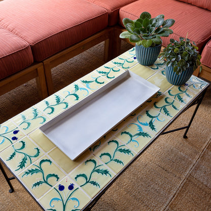 Achla Medium Cape Cod White Flower Box Tray, Pack of 2 | Galvanized Steel Planter Tray | Indoor & Outdoor Plant Drip Tray | Model TR-C-20W-2