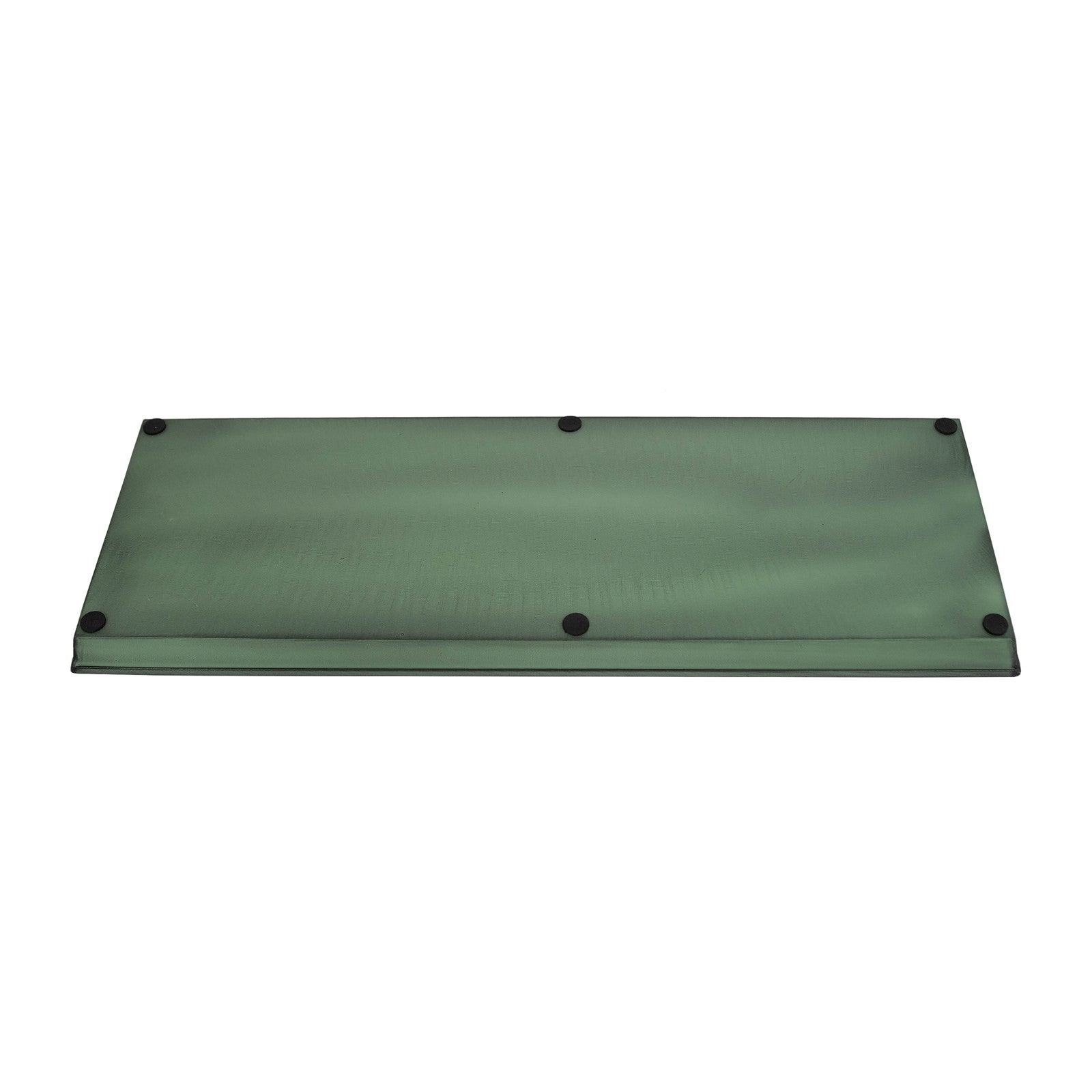 Achla Medium Green Flower Box Tray, Pack of 2 | Galvanized Steel Green Patina | Indoor Plant Drip Tray for Windowsills & Tabletops | Model TR-VFB-05-2