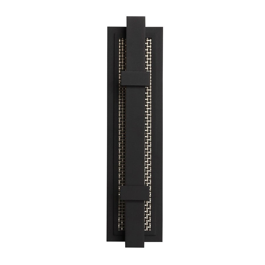Avenue Outdoor 19"H 3-CCT LED Wall Sconce, Black/Mesh Back - AEAV10010-BLK