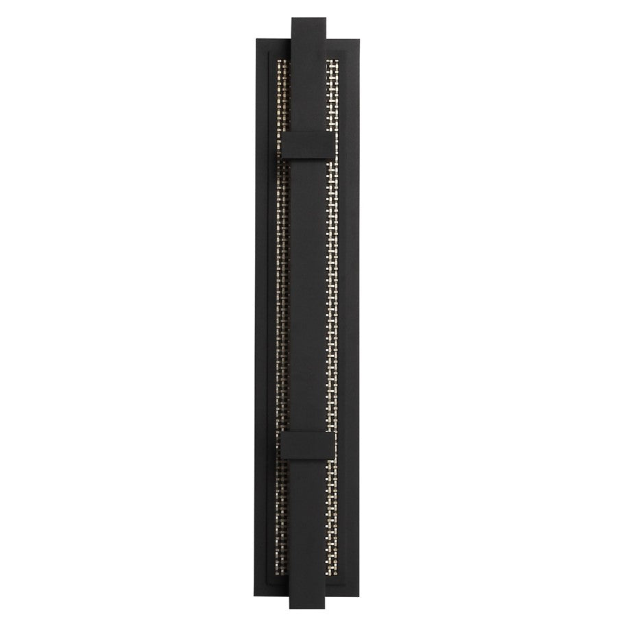 Avenue Outdoor 26"H 3-CCT LED Wall Sconce, Black/Mesh Back - AEAV10011-BLK