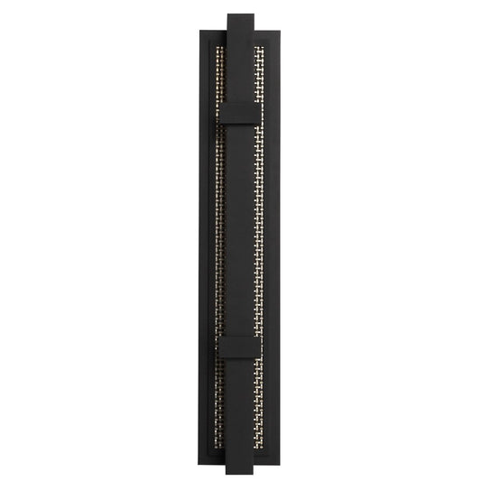 Avenue Outdoor 26"H 3-CCT LED Wall Sconce, Black/Mesh Back - AEAV10011-BLK