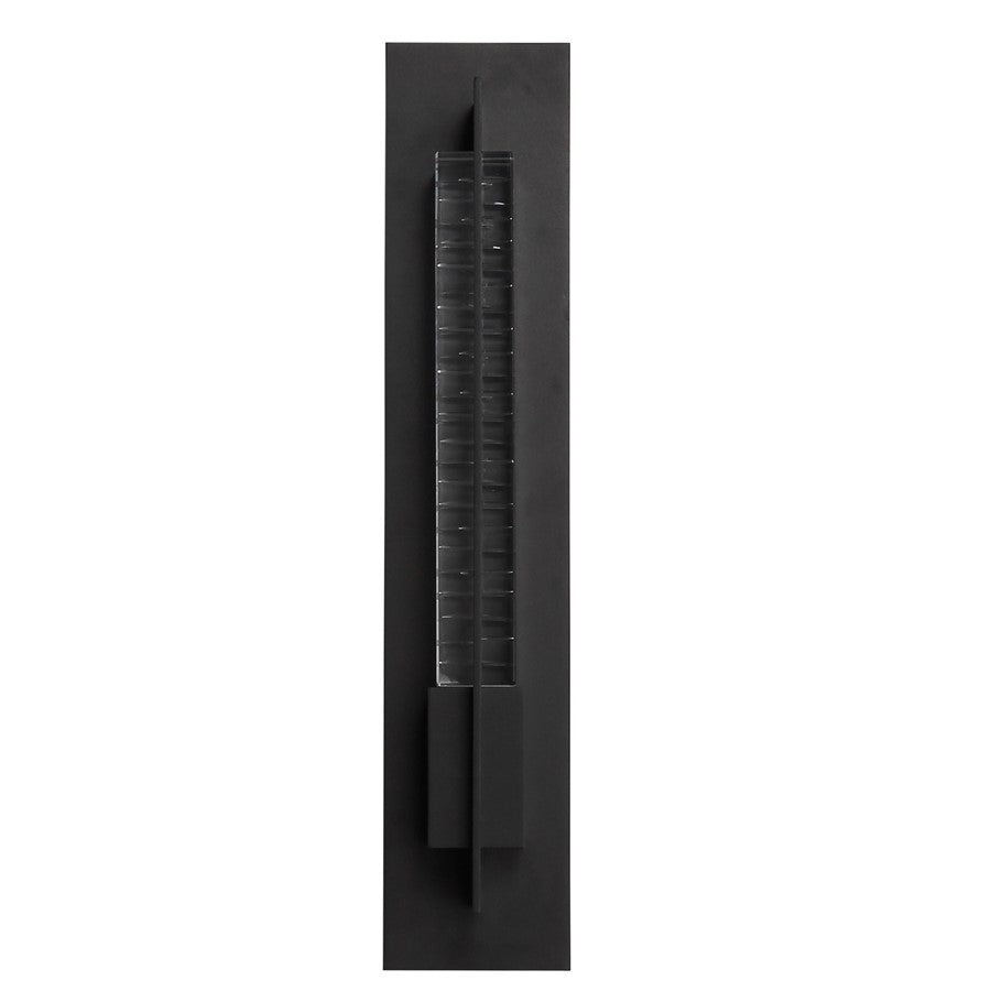 Avenue Outdoor 24"H 3-CCT LED Wall Sconce, Black/Crystal - AEAV10012-BLK