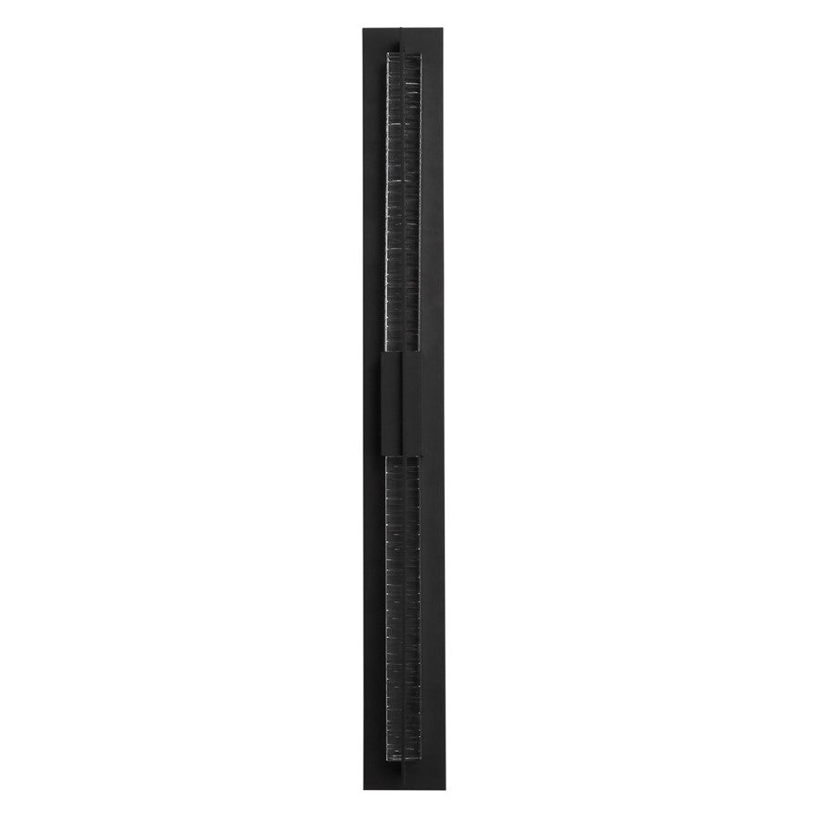 Avenue Outdoor 44"H 3-CCT LED Wall Sconce, Black/Crystal