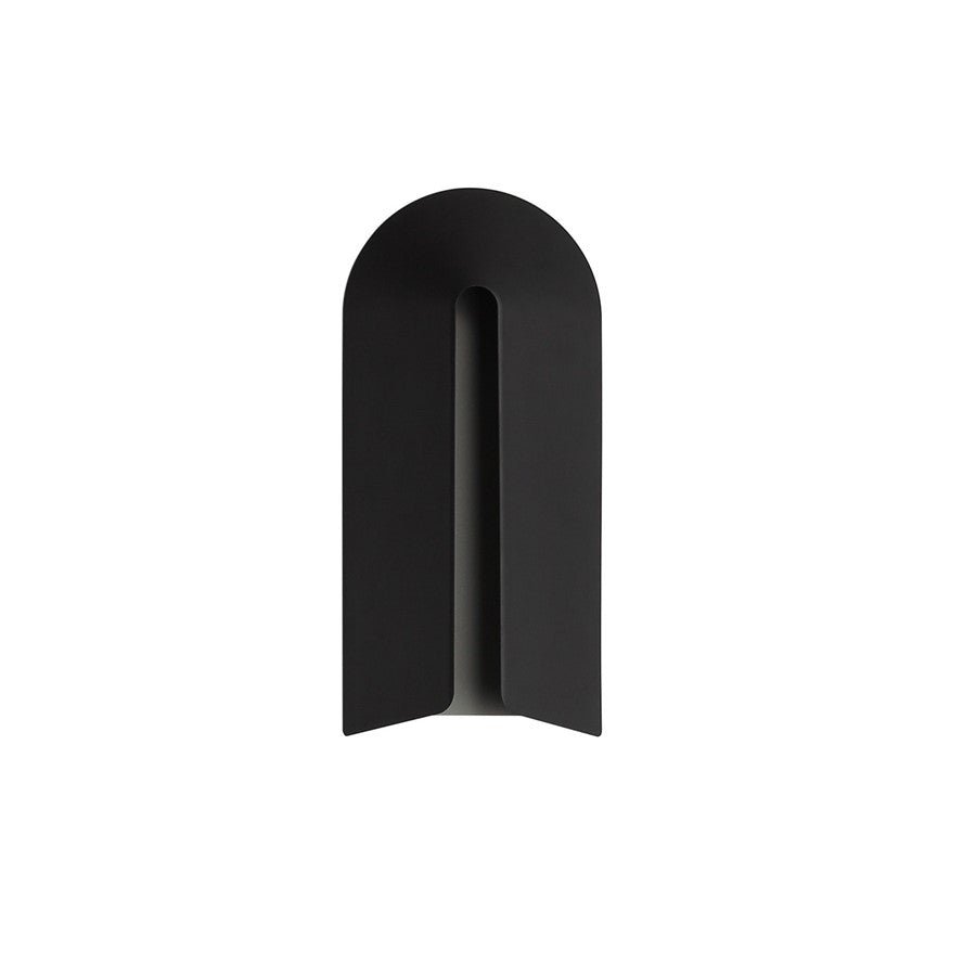Avenue Outdoor 19"H Curved Top 3-CCT LED Wall Sconce, Black - AEAV10019-BLK