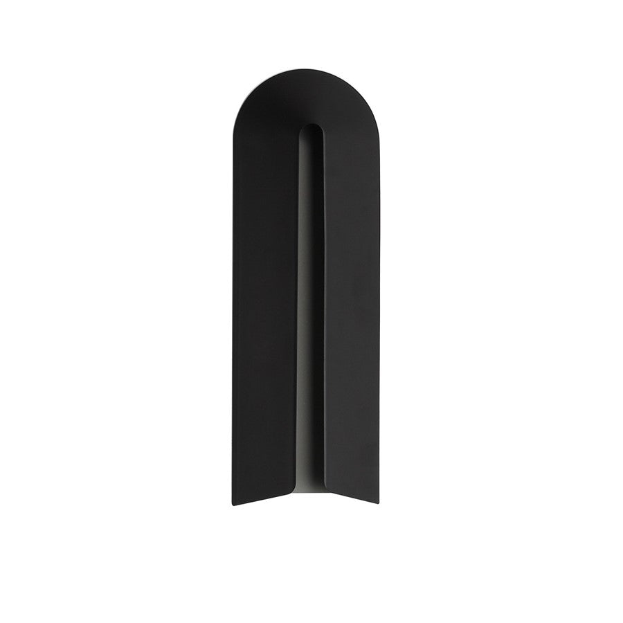 Avenue Outdoor 26"H Curved Top 3-CCT LED Wall Sconce, Black - AEAV10020-BLK