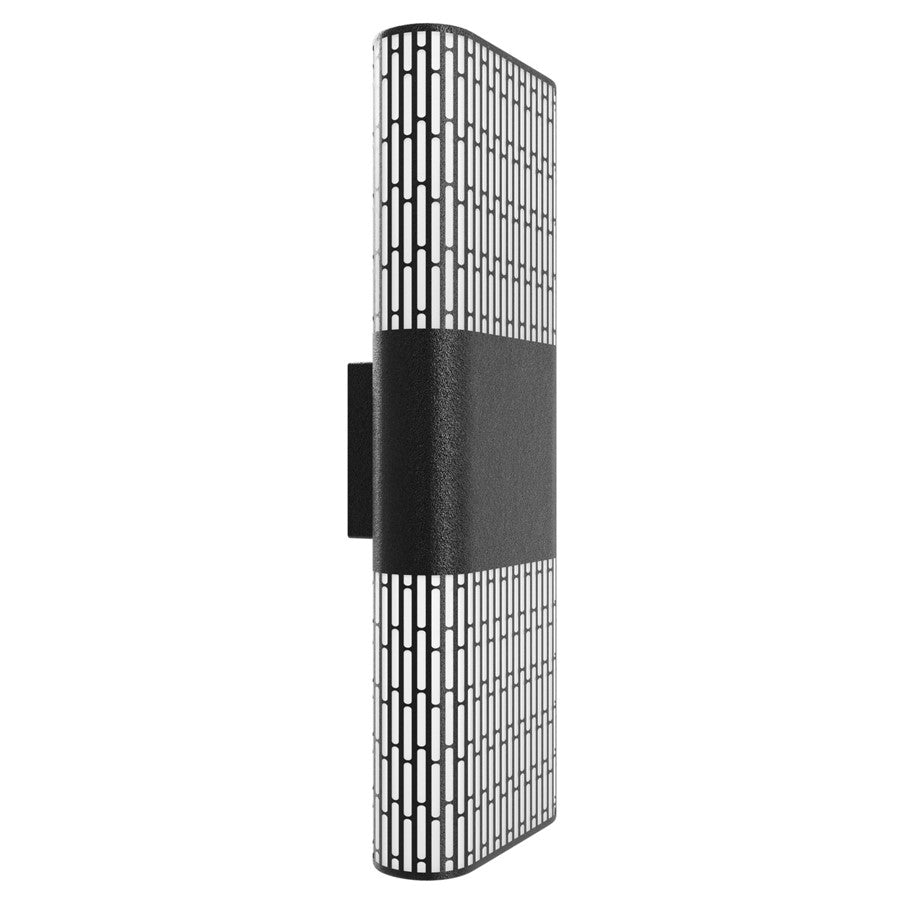 Avenue Lighting Avenue Outdoor 18in 1-Light Wall Sconce | Modern Matte Black and Clear Acrylic | Outdoor Entryway & Porch | Model AV2318-BLK