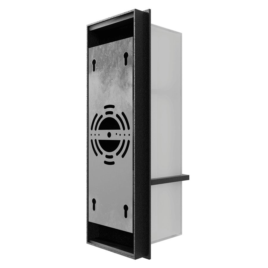 Avenue Lighting Avenue Outdoor 18in LED Wall Sconce | Modern Curved Geo Black Aluminum | Entryway & Patio | 6 x 4 x 18 in | Model AV2618-BLK