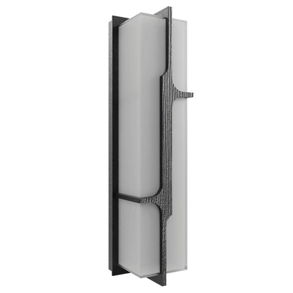Avenue Lighting Avenue Outdoor 24in LED Wall Sconce | Modern Curved Geo Black Aluminum | Entryway & Patio | 6 x 4 x 24 in | Model AV2624-BLK