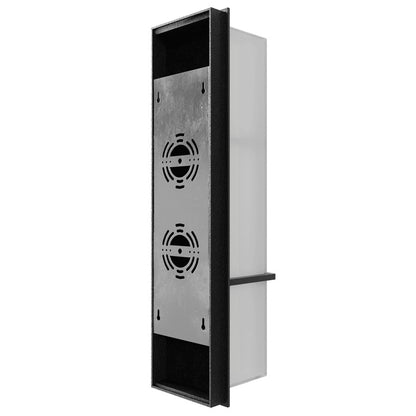 Avenue Lighting Avenue Outdoor 24in LED Wall Sconce | Modern Curved Geo Black Aluminum | Entryway & Patio | 6 x 4 x 24 in | Model AV2624-BLK