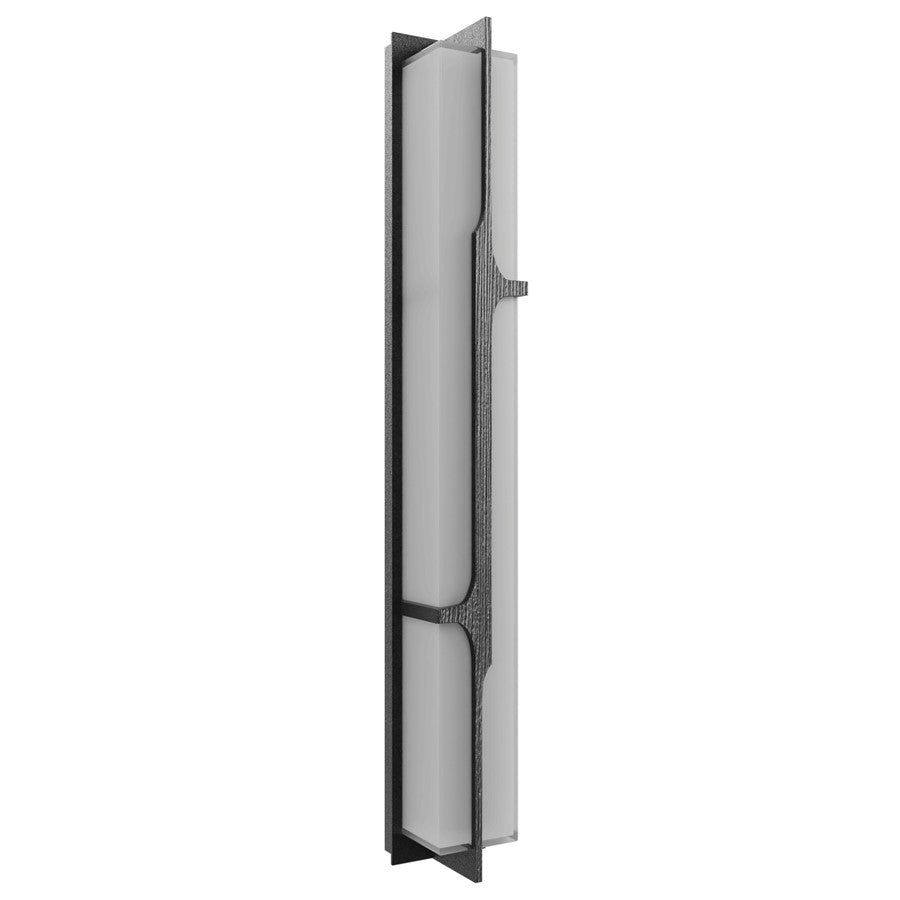 Avenue Lighting Avenue Outdoor 36in LED Wall Sconce | Modern Curved Geo Black Aluminum | Entryway & Patio | 6 x 4 x 36 in | Model AV2636-BLK