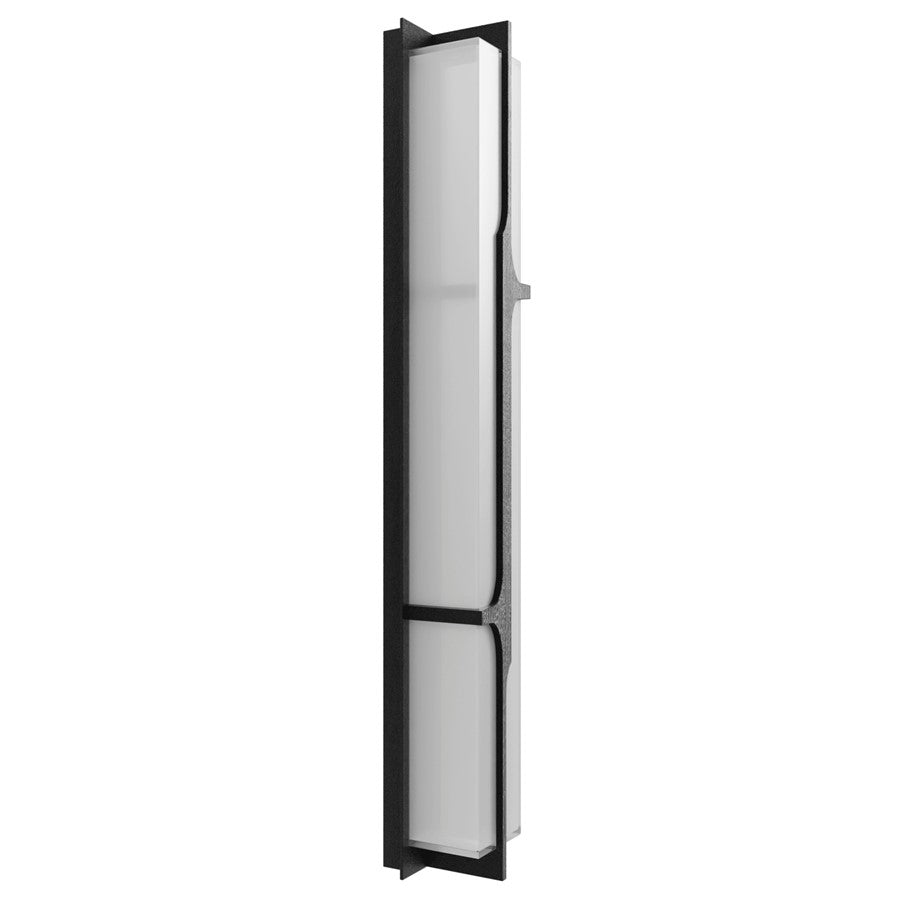 Avenue Lighting Avenue Outdoor 36in LED Wall Sconce | Modern Curved Geo Black Aluminum | Entryway & Patio | 6 x 4 x 36 in | Model AV2636-BLK