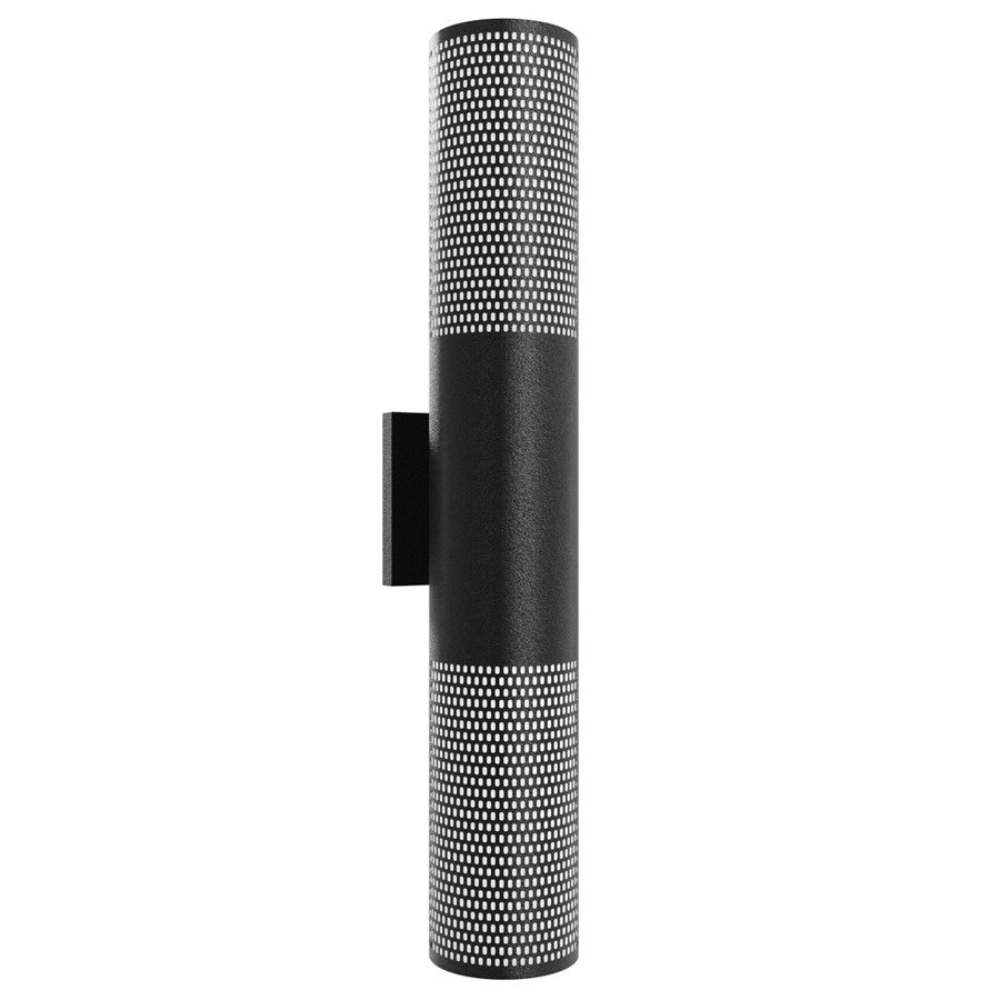 Avenue Lighting Avenue Outdoor 24in 1-Light Cylindrical Sconce | Modern Matte Black Aluminum and Acrylic | Outdoor Wall Light | Model AV2724-BLK