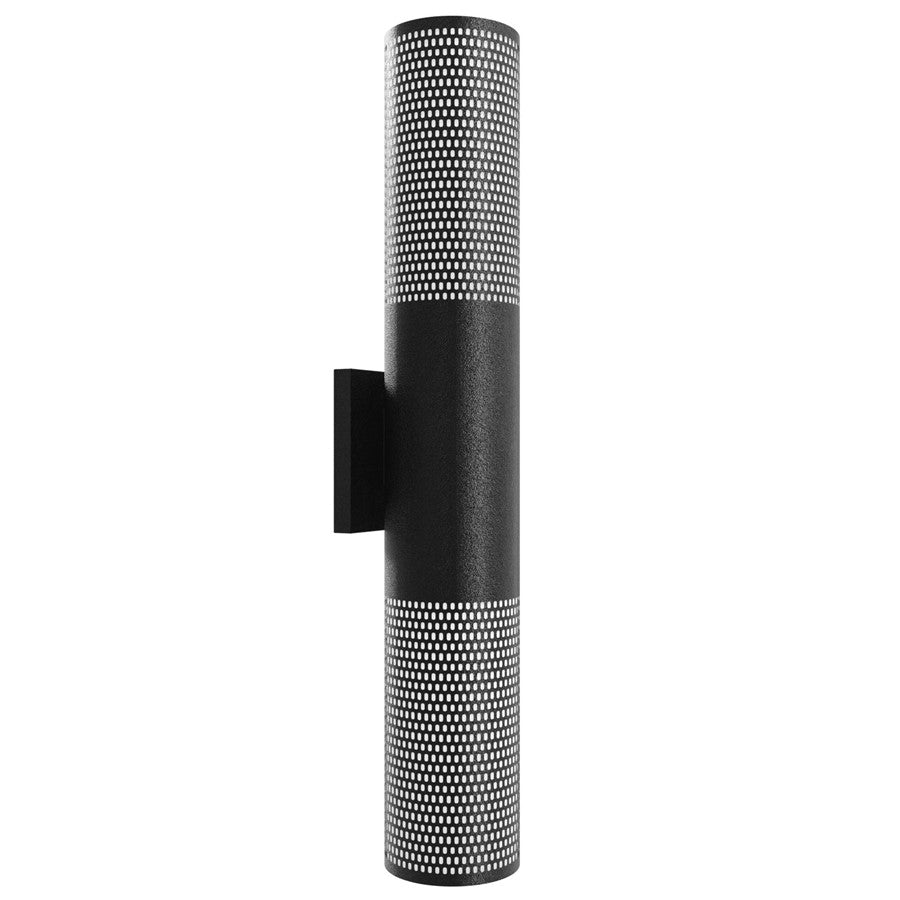 Avenue Lighting Avenue Outdoor 24in 1-Light Cylindrical Sconce | Modern Matte Black Aluminum and Acrylic | Outdoor Wall Light | Model AV2724-BLK