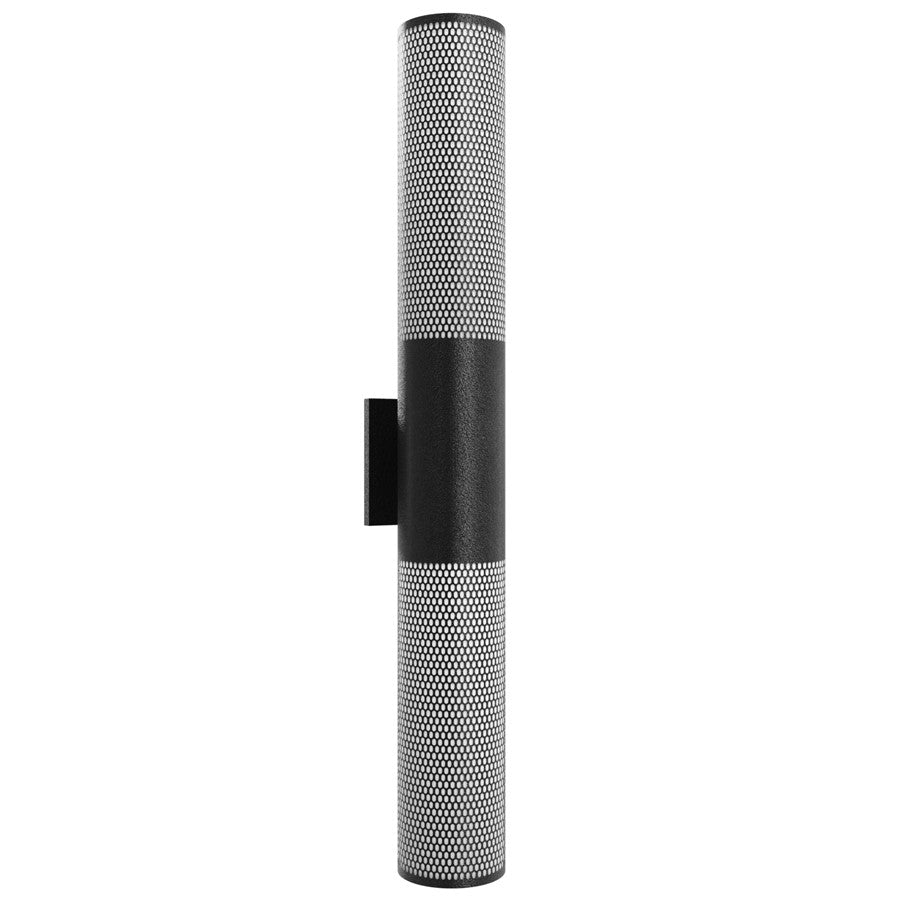 Avenue Lighting Avenue Outdoor 36in 1-Light Cylindrical Sconce | Modern Matte Black Aluminum and Acrylic | Outdoor Wall Light | Model AV2736-BLK