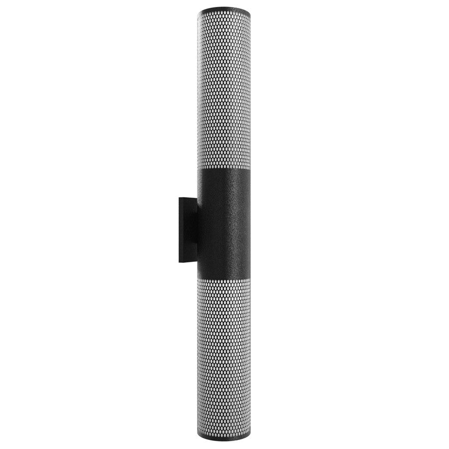 Avenue Lighting Avenue Outdoor 36in 1-Light Cylindrical Sconce | Modern Matte Black Aluminum and Acrylic | Outdoor Wall Light | Model AV2736-BLK
