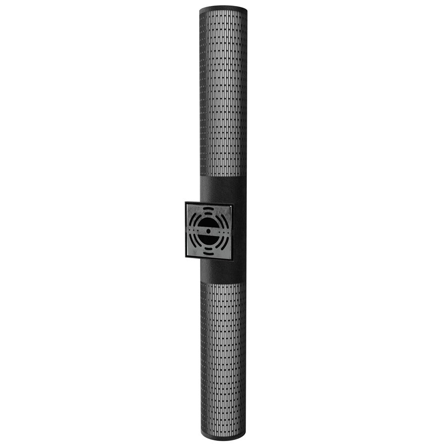 Avenue Lighting Avenue Outdoor 36in 1-Light Cylindrical Sconce | Modern Grid Black Aluminum and Acrylic | Covered Patio & Entryway | Model AV2836-BLK