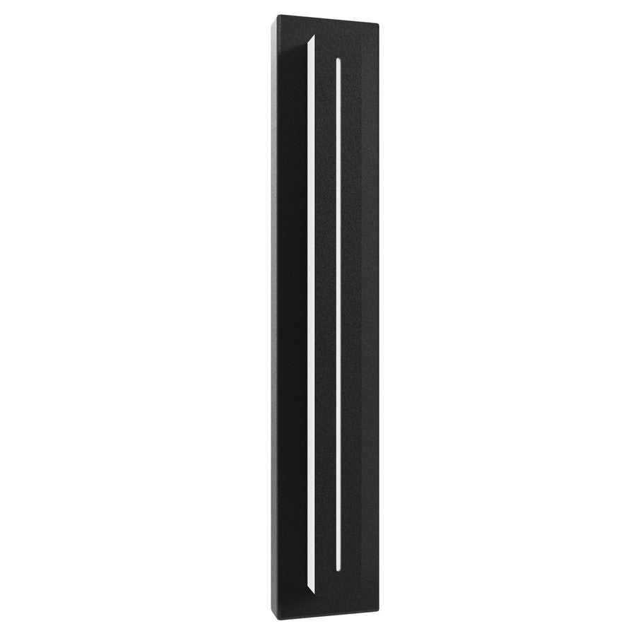 Avenue Avenue Outdoor 28in 1-Light LED Sconce | Modern Black Aluminum | Outdoor Wall Light | 5 x 3 x 28 in | Model AV3228-BLK