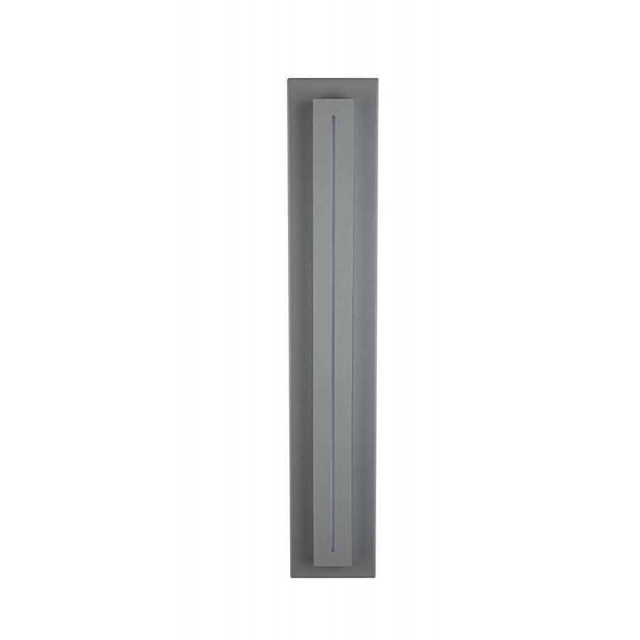 Avenue Avenue Outdoor 28in 1-Light LED Sconce | Modern Silver Aluminum | Outdoor Wall Light | 5 x 3 x 28 in | Model AV3228-SLV