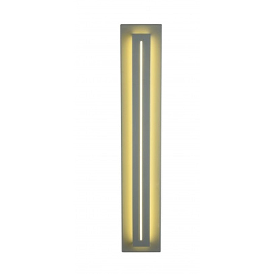 Avenue Avenue Outdoor 28in 1-Light LED Sconce | Modern Silver Aluminum | Outdoor Wall Light | 5 x 3 x 28 in | Model AV3228-SLV