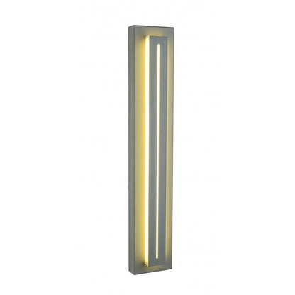 Avenue Avenue Outdoor 28in 1-Light LED Sconce | Modern Silver Aluminum | Outdoor Wall Light | 5 x 3 x 28 in | Model AV3228-SLV