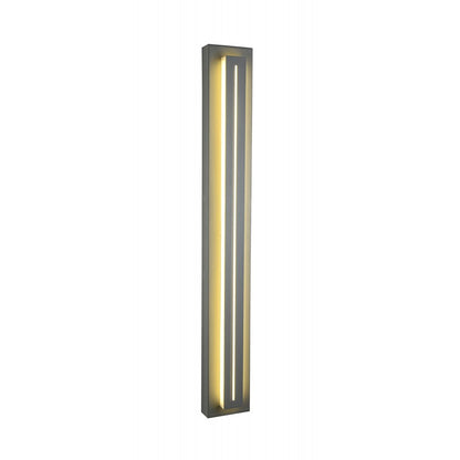 Avenue Lighting Avenue Outdoor 38in LED Outdoor Sconce | Modern Silver Aluminum | Porch & Garage Wall Light | 900 Lumens, 3000K | Model AV3238-SLV