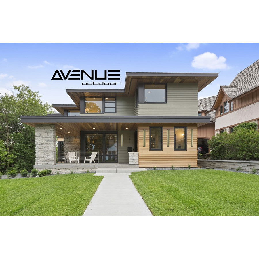 Avenue Lighting Avenue Outdoor 38in LED Outdoor Sconce | Modern Silver Aluminum | Porch & Garage Wall Light | 900 Lumens, 3000K | Model AV3238-SLV