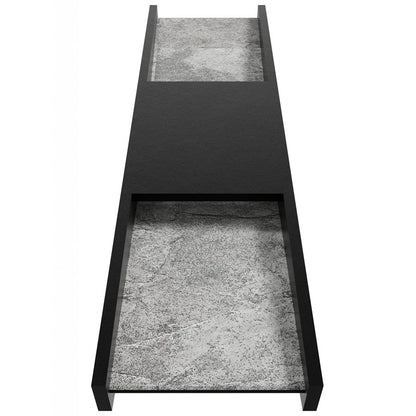 Avenue Outdoor 18"H/5"L LED Wall Sconce, Black Natural Stone
