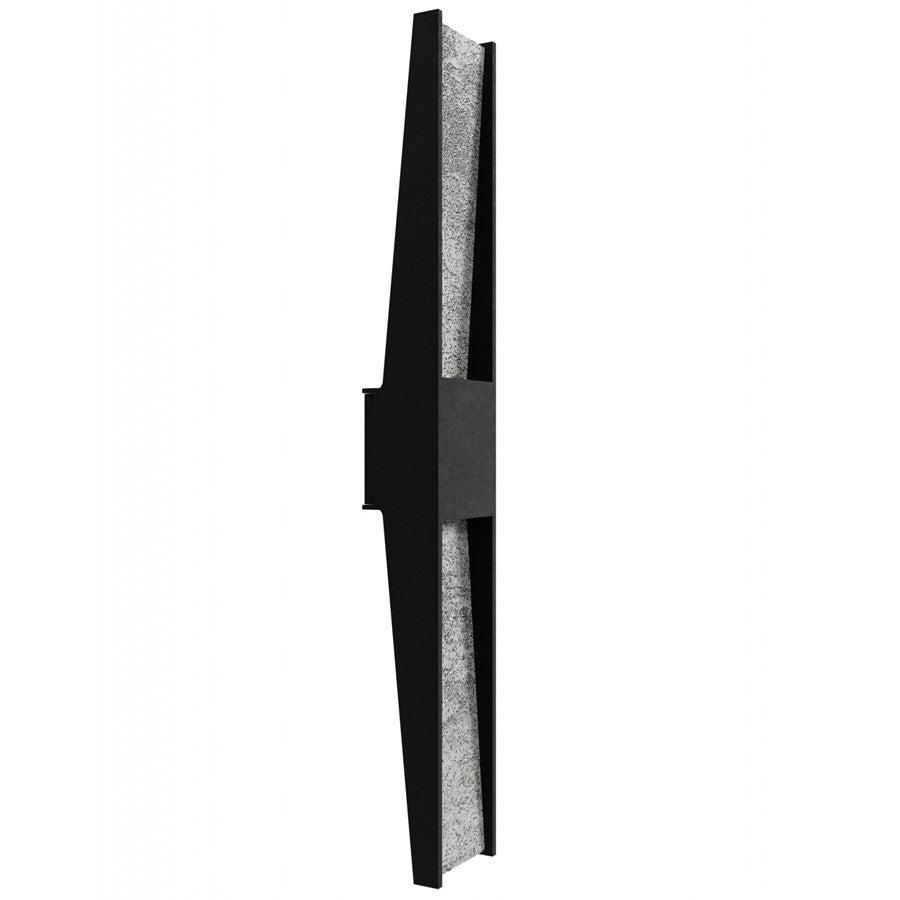 Avenue Lighting Outdoor 36"H Sconce, Black Natural Stone