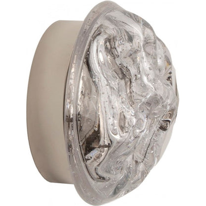 Avenue Lighting Outdoor 7in 1-Light LED Wall Sconce | Contemporary Clear Glass & Metal | Entryway & Patio | 7 x 7 x 7 in | Model AV8007-CLR