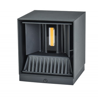 Avenue Lighting Avenue Outdoor 8in 1-Light Wall Sconce | Modern Black Aluminum | Outdoor & Indoor Ambient | 5 x 5 x 8 in | Model AV9887-BLK