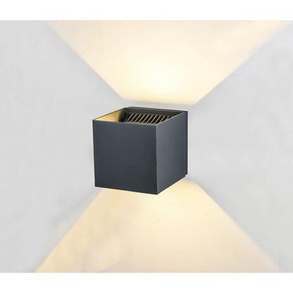 Avenue Lighting Avenue Outdoor 8in 1-Light Wall Sconce | Modern Black Aluminum | Outdoor & Indoor Ambient | 5 x 5 x 8 in | Model AV9887-BLK