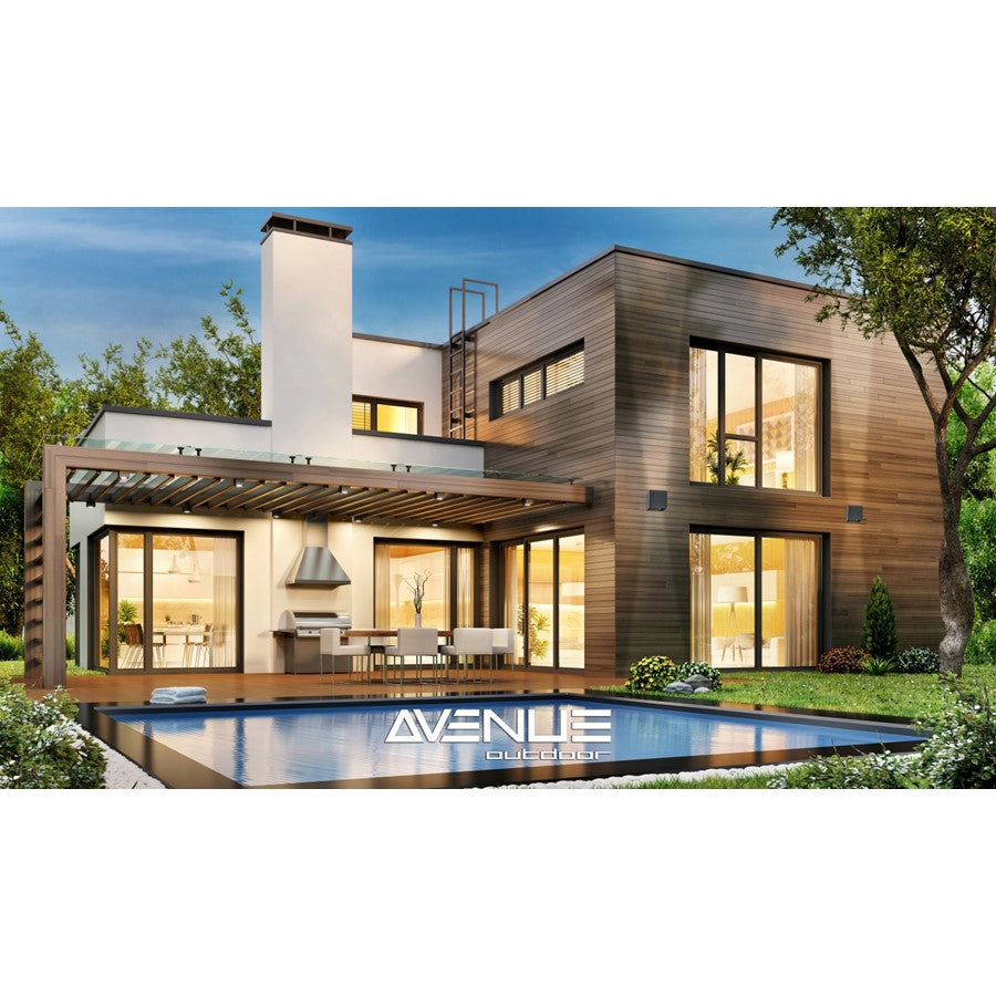 Avenue Lighting Avenue Outdoor 8in 1-Light Wall Sconce | Modern Black Aluminum | Outdoor & Indoor Ambient | 5 x 5 x 8 in | Model AV9887-BLK