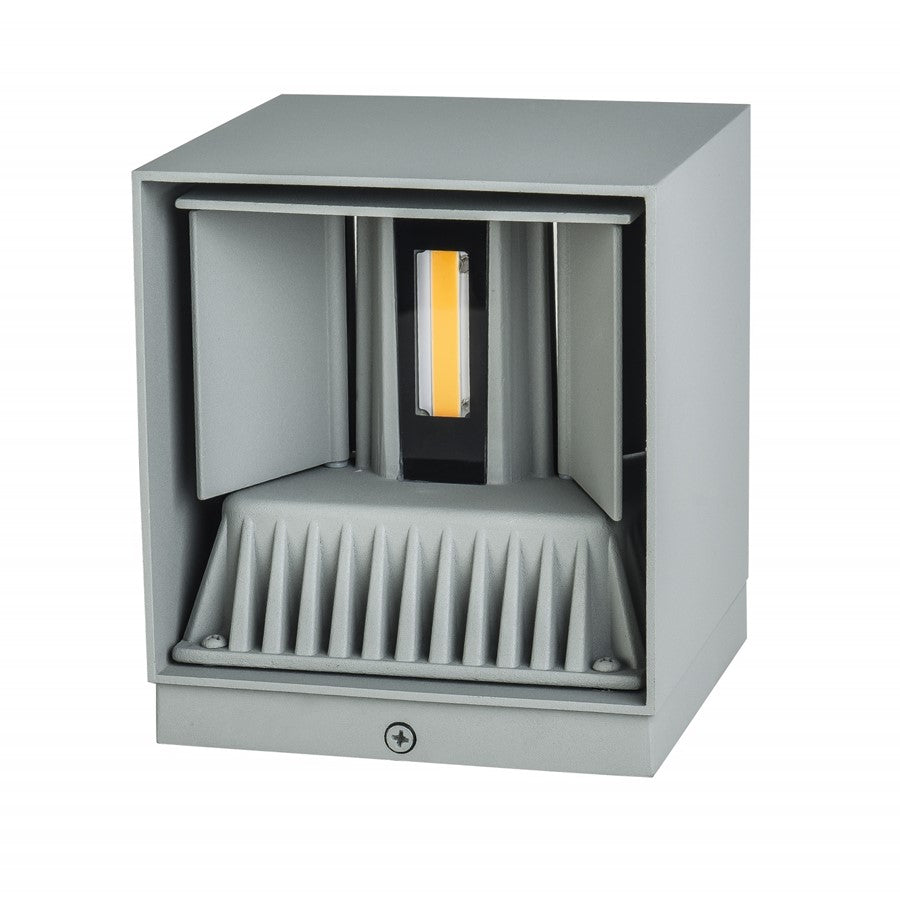 Avenue Lighting Avenue Outdoor 8in 1-Light Wall Sconce | Modern Silver Aluminum | Outdoor & Indoor Ambient | 5 x 5 x 8 in | Model AV9887-SLV