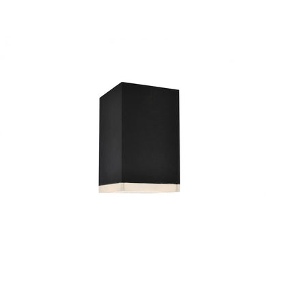 Avenue Lighting Avenue Outdoor 8in 1-Light Wall Sconce | Modern Black Aluminum & Acrylic | Outdoor & Indoor Ambient | 5 x 5 x 8 in | Model AV9888-BLK