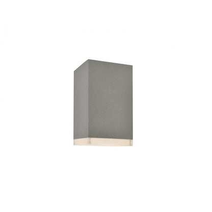 Avenue Lighting Avenue Outdoor 8in 1-Light Outdoor Sconce | Modern Silver and Acrylic | Covered Patio & Entryway | 5 x 5 x 8 in | Model AV9888-SLV