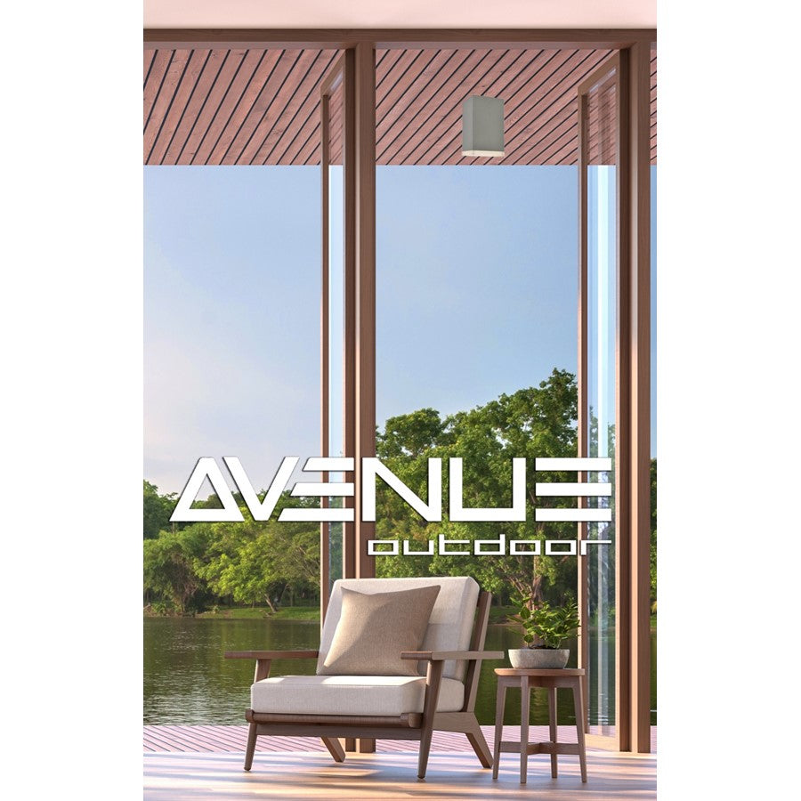 Avenue Lighting Avenue Outdoor 8in 1-Light Outdoor Sconce | Modern Silver and Acrylic | Covered Patio & Entryway | 5 x 5 x 8 in | Model AV9888-SLV