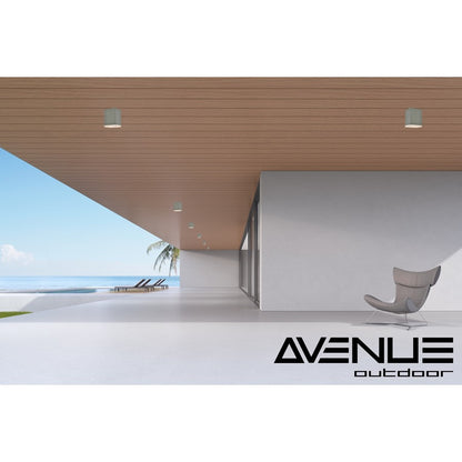 Avenue Lighting Avenue Outdoor 7in 1-Light Outdoor Sconce | Modern Silver and Acrylic | Covered Patio & Entryway | 5 x 5 x 7 in | Model AV9889-SLV