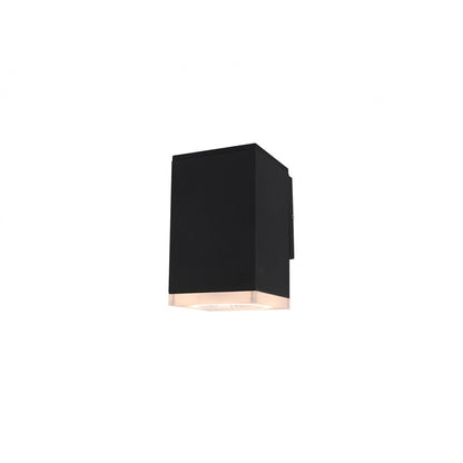 Avenue Lighting Avenue Outdoor 8in 1-Light Outdoor Sconce | Modern Black and Acrylic | Covered Patio & Entryway | 5 x 5 x 8 in | Model AV9890-BLK