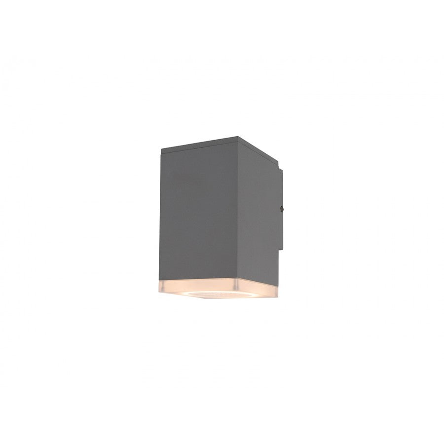 Avenue Lighting Avenue Outdoor 8in 1-Light Outdoor Sconce | Modern Silver and Acrylic Panel | Porch & Garage | 5 x 5 x 8 in | Model AV9890-SLV