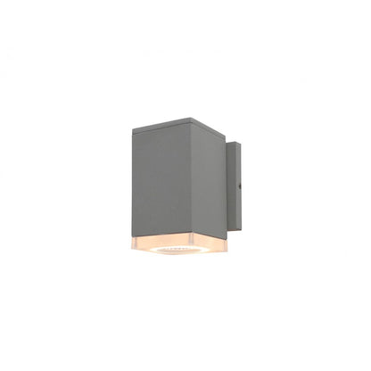 Avenue Lighting Avenue Outdoor 6in 1-Light Outdoor Sconce | Modern Silver and Acrylic Panel | Porch & Garage | 4 x 4 x 6 in | Model AV9891-SLV