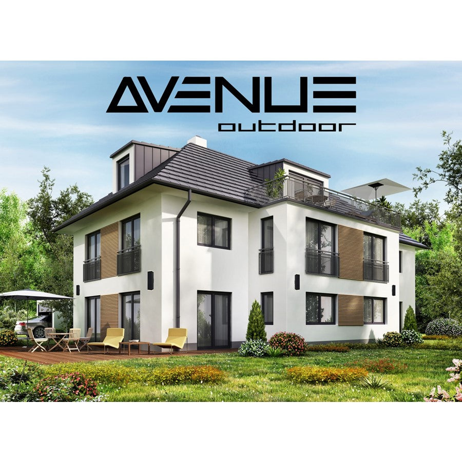 Avenue Lighting Avenue Outdoor 20in 1-Light Outdoor Sconce | Modern Black and Acrylic Panel | Porch & Garage | 5 x 5 x 20 in | Model AV9892-BLK