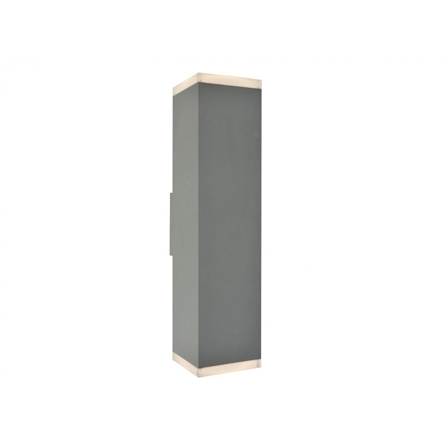Avenue Lighting Avenue Outdoor 20in LED Wall Sconce | Modern Silver Aluminum and Acrylic | Outdoor Entryway & Porch | 5 x 5 x 20 in | Model AV9892-SLV