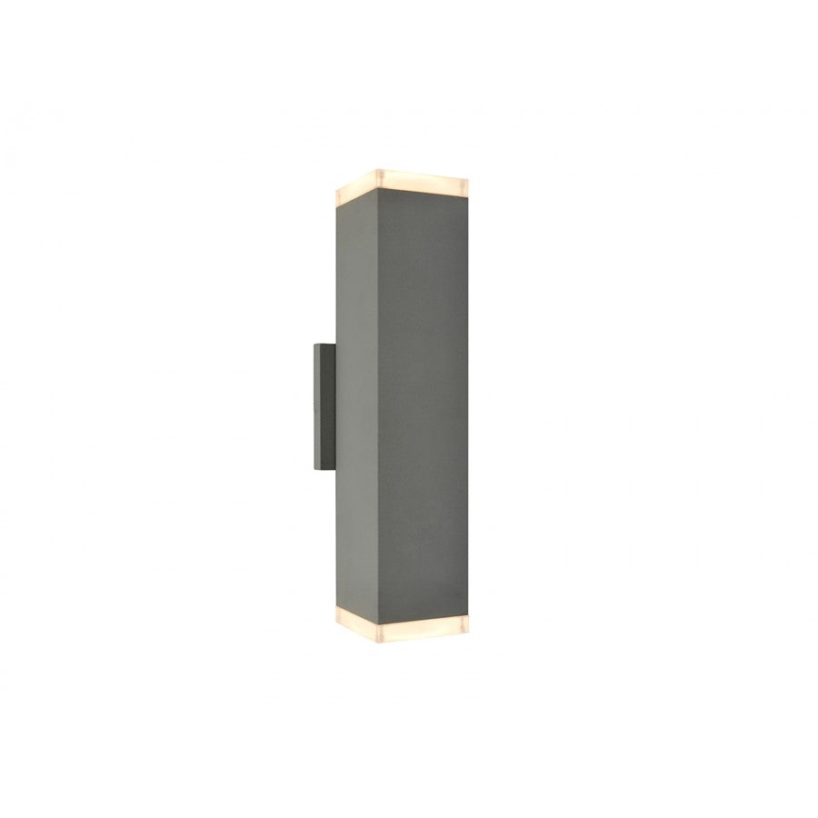 Avenue Lighting Avenue Outdoor 12in LED Wall Sconce | Modern Silver Aluminum and Acrylic | Outdoor Entryway & Porch | 4 x 4 x 12 in | Model AV9893-SLV